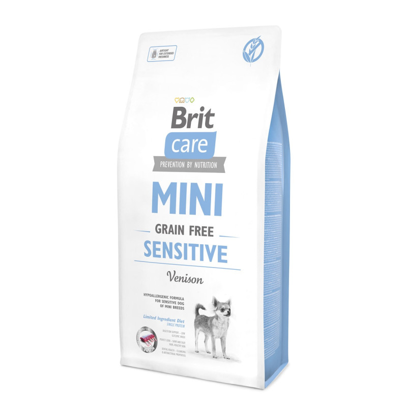 Brit Care Mini GF Sensitive сухой корм с олениной для собак миниатюрных пород, 7 кг