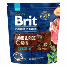 Brit Premium Sensitive Lamb & Rice сухой корм для собак, 1 кг