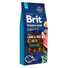 Brit Premium Sensitive Lamb & Rice сухий корм для собак, 15 кг