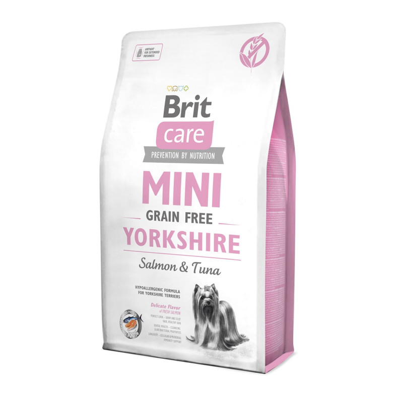 Brit Care Mini GF Yorkshire сухой корм c лососем и тунцом для собак породы йоркширский терьер, 2 кг