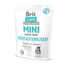 Brit Care GF Mini Light & Sterilised сухий корм для стерилізованих собак із надмірною вагою, 0.4 кг