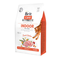 Brit Care Cat Adult GF Indoor Anti-Stress сухий корм з куркою для домашніх кішок, 400 гр