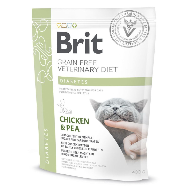 Brit VD Diabetes Cat сухий корм для котів із цукровим діабетом, 400 гр