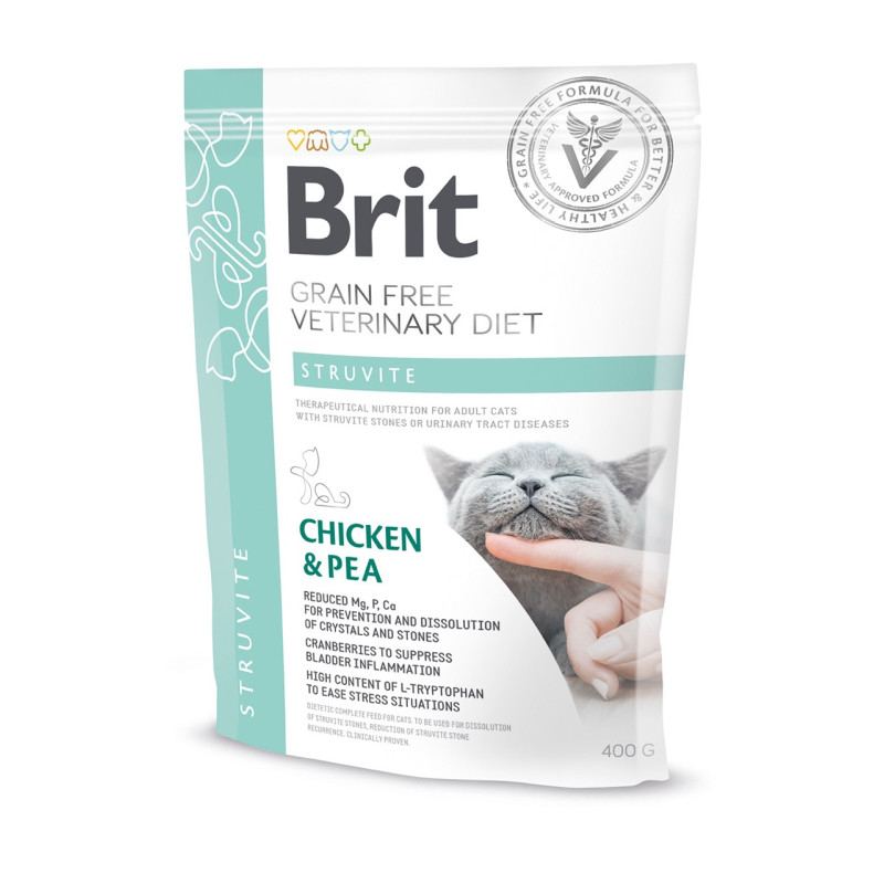 Brit VD Struvite Cat для котов с мочекаменной болезнью, 400 гр