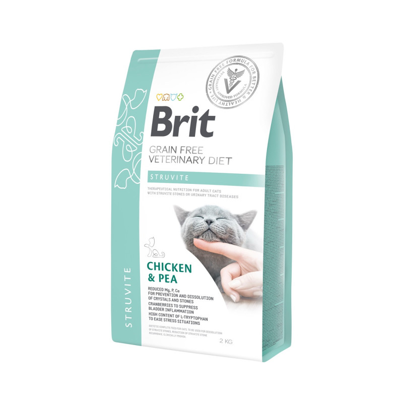 Brit VD Struvite Cat для котів із сечокам'яною хворобою, 2 кг