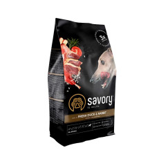 Savory Adult All Breeds rich in Fresh Duck & Rabbit сухой корм со свежей уткой и кроликом для взрослых собак всех пород 1 кг