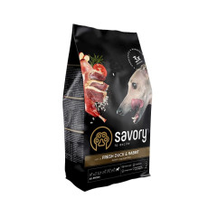 Savory Adult All Breeds rich in Fresh Duck & Rabbit сухой корм со свежей уткой и кроликом для взрослых собак всех пород 3 кг