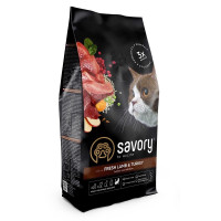 Savory Adult Cat Sensitive Digestion Fresh Lamb & Turkey сухой корм с ягнятиной и индейкой для котов с чувствительным пищеварением, 8 кг