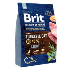 Brit Premium Light сухий корм з індичкою для собак із зайвою вагою, 3 кг