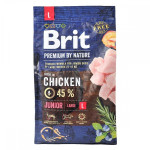 Brit Premium Junior L сухой корм с курицей для щенят крупных пород, 3 кг