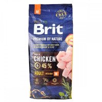 Brit Premium Adult M сухой корм с курицей для собак средних пород, 15 кг