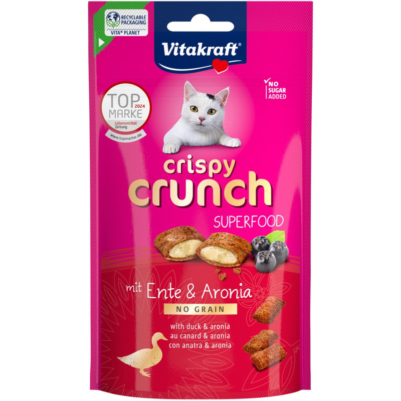 Vitakraft Crispy Crunch Duck лакомство для котов с уткой, 60 гр