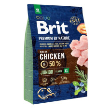 Brit Premium Junior XL сухий корм з куркою для цуценят гігантських порід, 3 кг