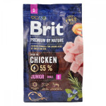 Brit Premium Junior S сухой корм с курицей для щенков мелких пород, 3 кг