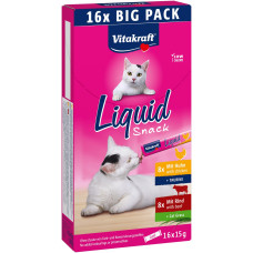 Vitakraft Liquid Snack Beef Chicken ласощі для котів з куркою та яловичиною, 16 шт х 15 гр