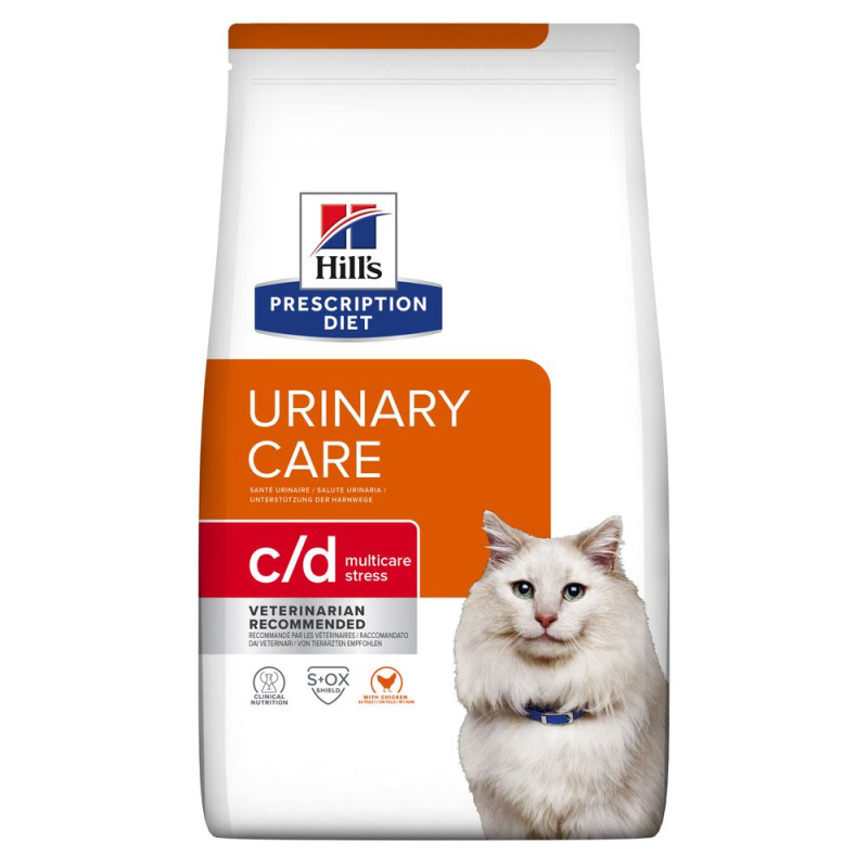 Hill's PD Feline C/D Urinary Stress Chicken сухой корм для кошек с заболеваниями мочевыводящих путей 400 гр