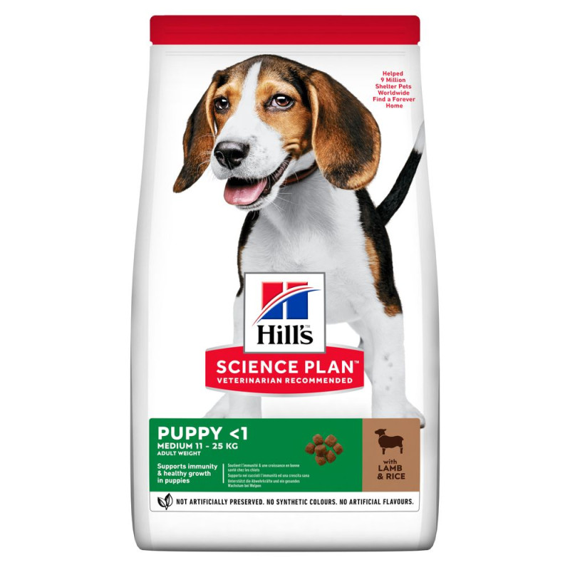 Hill's SP Puppy Medium Lamb & Rice сухой корм с ягненком для щенят средних пород 2.5 кг
