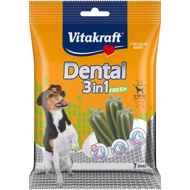 Vitakraft Dental Medium ласощі для собак з м'ятою, 120 гр