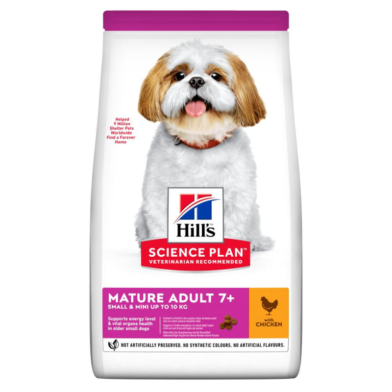 Hill's SP Canine Mature Adult Small & Mini сухой корм с курицей для стареющих собак мелких пород 1.5 кг