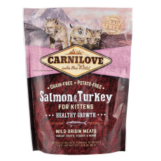 Carnilove Kitten Salmon & Turkey сухой корм с индейкой и лососем для котят, 400 гр