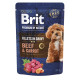 Brit Premium Fillets in Gravy Beef & Carrot вологий корм із яловичиною для собак малих порід, 85 гр - фото 1