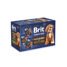 Brit Premium Fillets in Gravy Multipack набор влажного корма для собак малых пород, 12 шт х 85 гр
