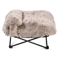 MISOKO&CO Pet bed лежак для собак та котів, 54x54x20 см, коричневий