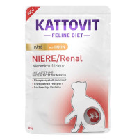 Kattovit Veterinary Niere Renal Chicken Pate влажный корм для котов с заболеваниями почек, 85 гр