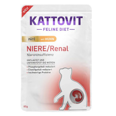 Kattovit Veterinary Niere Renal Chicken Pate влажный корм для котов с заболеваниями почек, 85 гр
