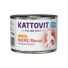 Kattovit Veterinary Niere Renal Chicken влажный корм для котов с заболеваниями почек, 185 гр