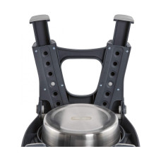 Dexas Adjustable Height Double Pet Feeder миска з нержавіючої сталі подвійна з регульованими ніжками, 2 шт х 960 мл, сіра