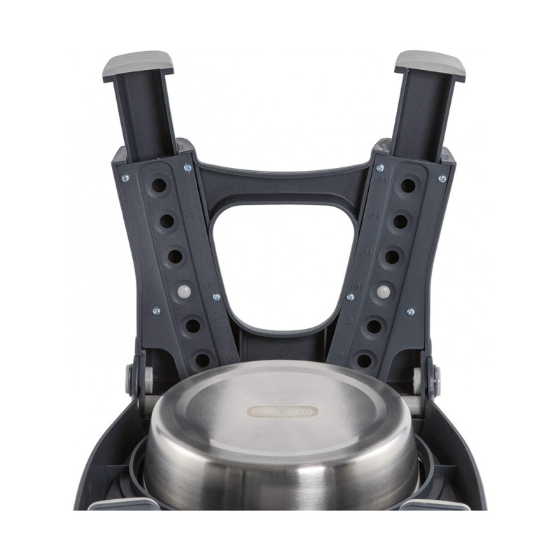Dexas Adjustable Height Double Pet Feeder миска з нержавіючої сталі подвійна з регульованими ніжками, 2 шт х 960 мл, сіра - фото 4