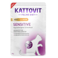 Kattovit Veterinary Sensitive Chicken Pate влажный корм для котов с пищевой аллергией, 85 гр