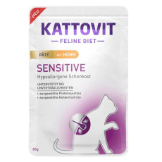 Kattovit Veterinary Sensitive Chicken Pate влажный корм для котов с пищевой аллергией, 85 гр