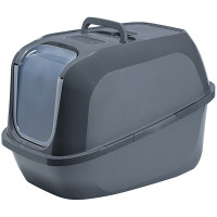 Moderna Mega Deluxe туалет закритий для котів, 66 см х 47 см х 46 см, сірий