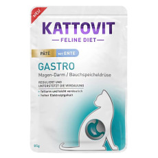 Kattovit Veterinary Gastro Duck Pate вологий корм для котів із захворюваннями ШКТ, 85 гр