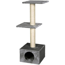 Flamingo Charbonel ігровий комплекс з кігтеточкою та будиночком для котів, 103 см х 47 см х 35 см, сірий