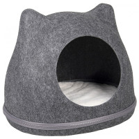 Flamingo Basket Tiga будиночок для котів, 43 см х 36 см х 35 см, сірий