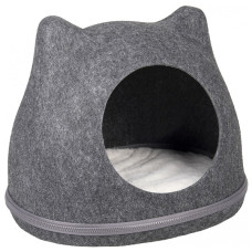 Flamingo Basket Tiga домик для кошек, 43 см х 36 см х 35 см, серый