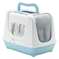 Moderna Trendy Cat туалет закритий для котів, 57 см х 45 см х 43 см, блакитний