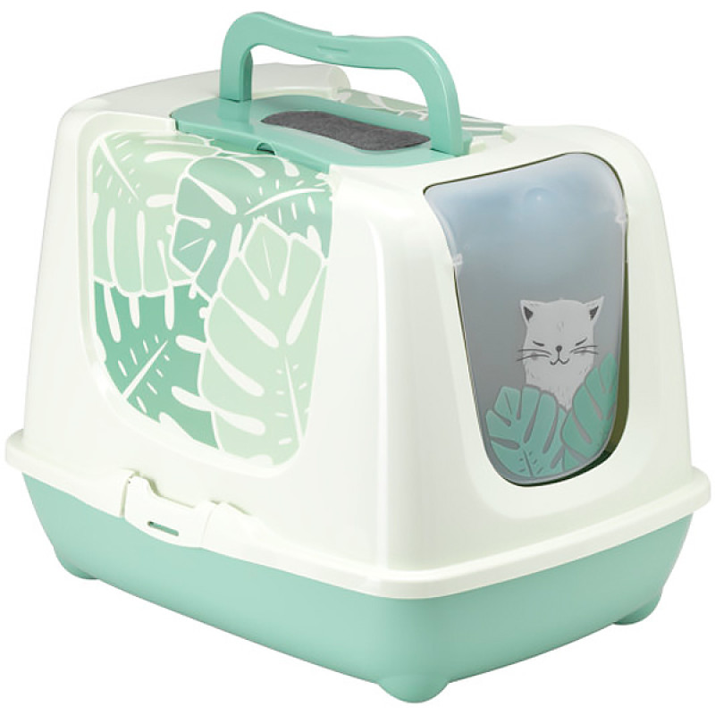 Moderna Trendy Cat туалет закрыт для кошек, 57 см х 45 см х 43 см, зеленый