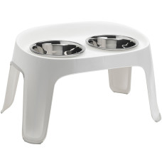 Moderna Skybar миски на подставке для собак, 2 шт х 2.5 л, белый