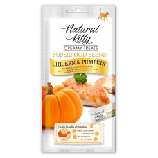 Natural Kitty Creamy Treats Chicken & Pumpkin рідкі ласощі для котів з куркою, 4 шт х 12 гр