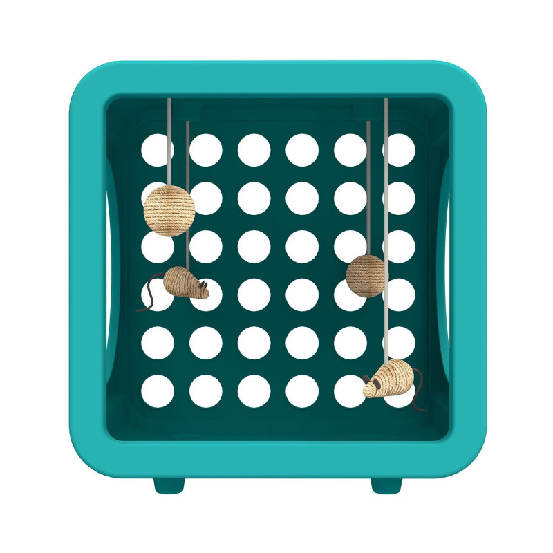 Jolly Pets Kitty Kasa Recreation кубик для відпочинку котів, 39х30х42 см, бірюзовий