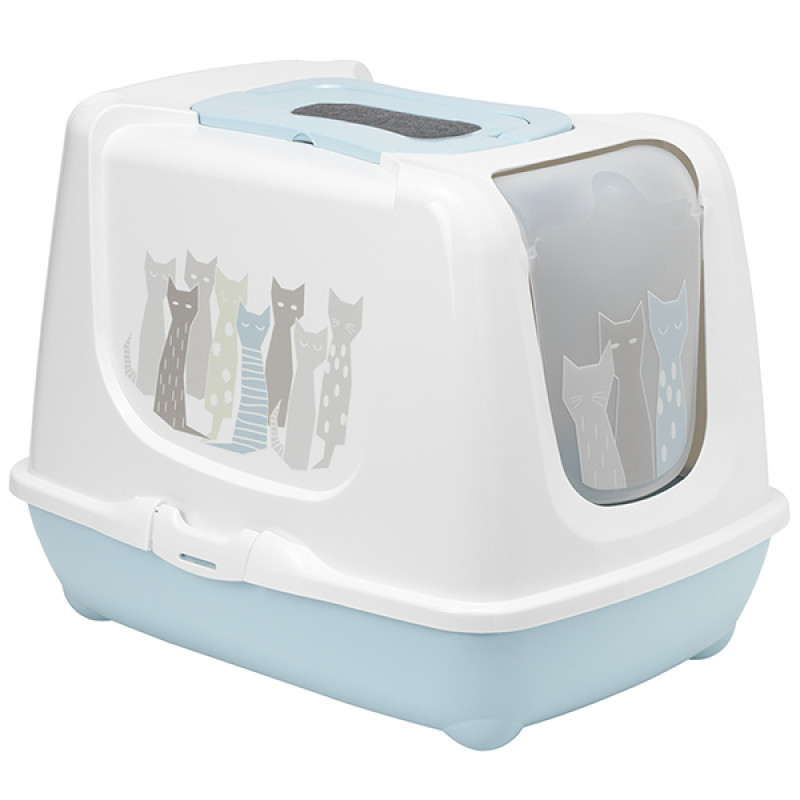 Moderna Trendy Cat туалет закритий для котів, 50 см х 39 см х 37 см, блакитний