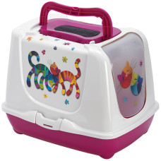 Moderna Trendy Cat туалет закритий для котів, 50 см х 39 см х 37 см, рожевий