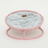 MISOKO&CO Pet bed round лежак складной для собак и кошек, 45x45x22 см, розовый