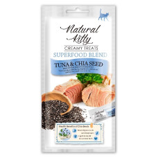 Natural Kitty Creamy Treats Tuna with Chia Seed рідкі ласощі для котів з тунцем, 4 шт х 12 гр