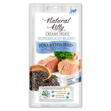 Natural Kitty Creamy Treats Tuna with Chia Seed жидкое лакомство для котов с тунцом, 4 шт х 12 гр