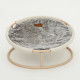 MISOKO&CO Pet bed round лежак складной для собак и кошек, 45x45x22 см, коричневый - фото 1